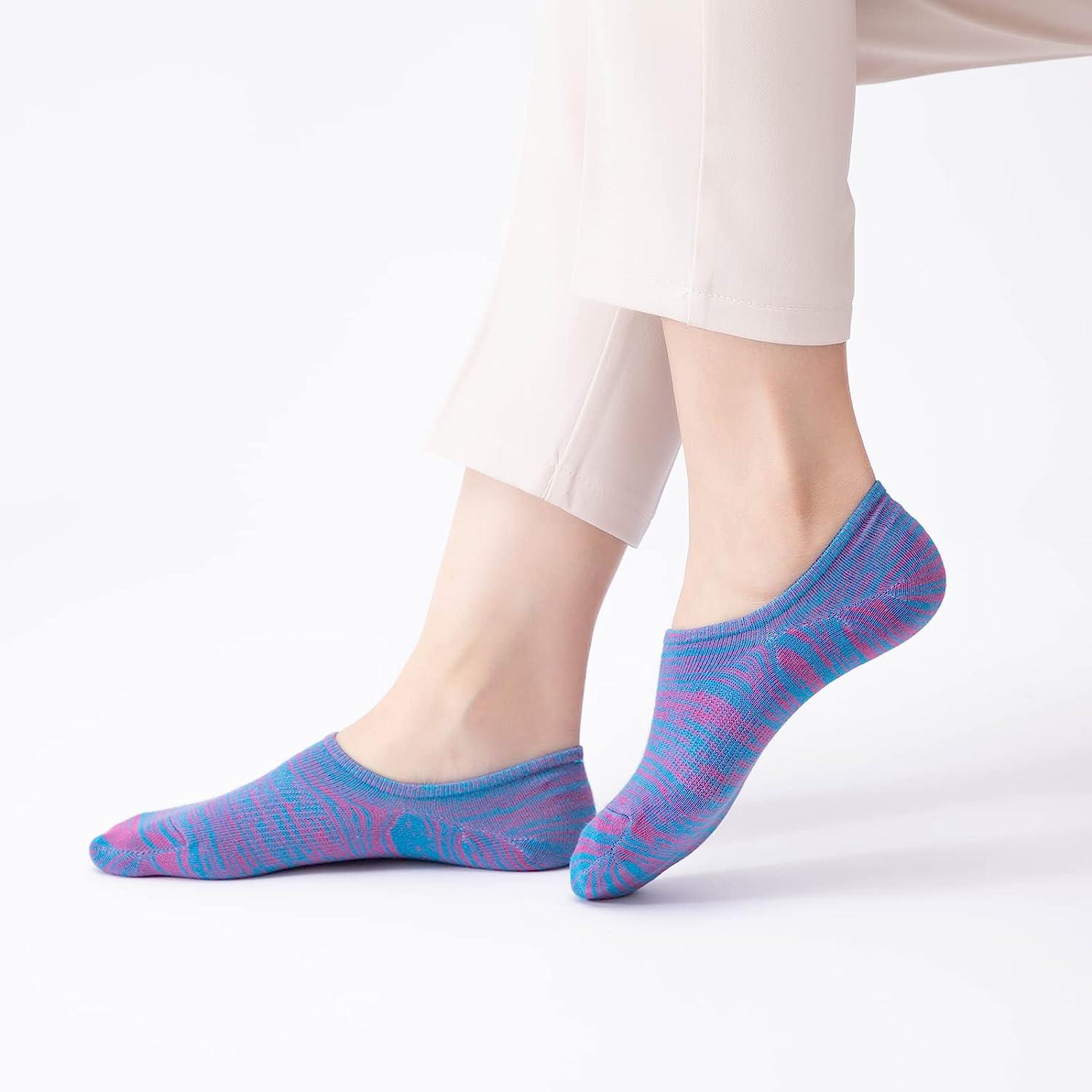 IDEGG No Show Socks Women 10 Pairs Low Cut Anti-Slid Novelty