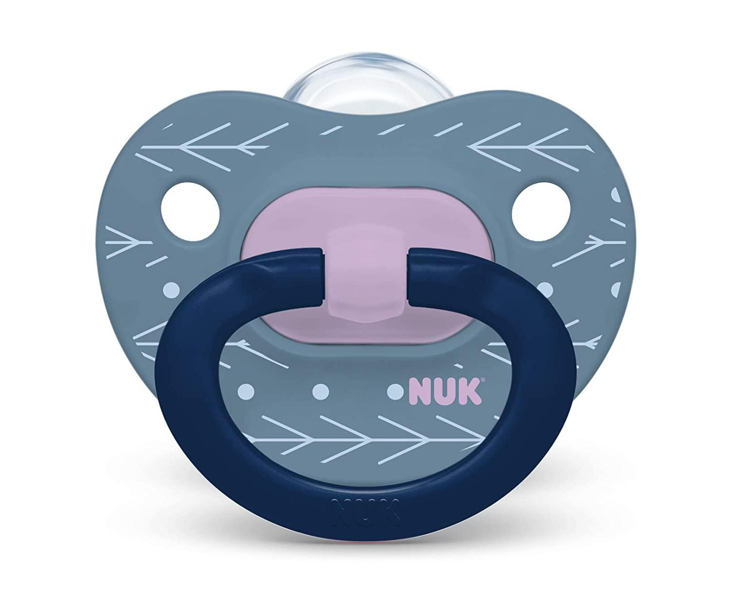 NUK Orthodontic Pacifiers, Boy, 0-6 Months, 2-Pack 