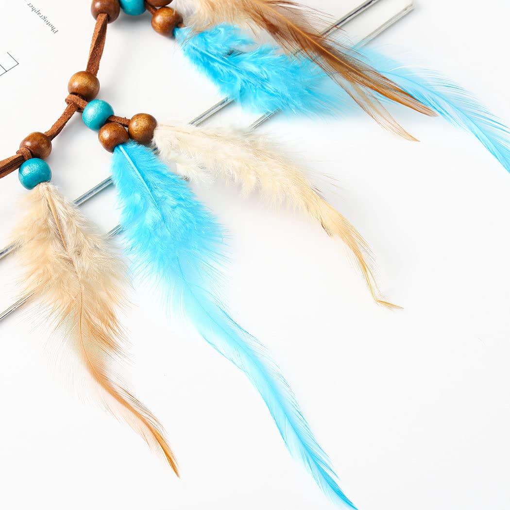 FEATHER Turquoise Hair Charms - Bohemian Diesel Marketplace