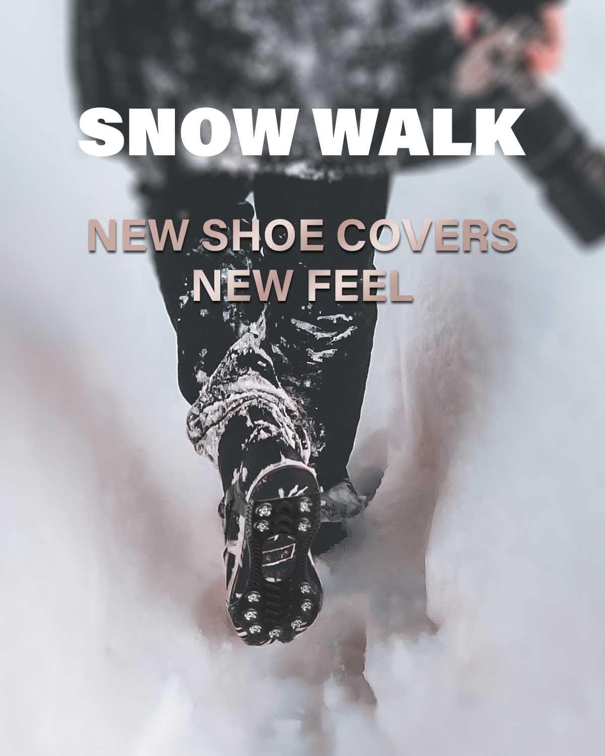 11 Spikes Crampons, Upgraded Version Stainless Steel Anti-Slip, Ice Cleats  Grips for Hiking Shoes and Boots, Hiking Fishing Walking Mountaineering  Black Upgrade Stainless steel LargeUS Men:8-10.5 Women:10-11/EU:42-44