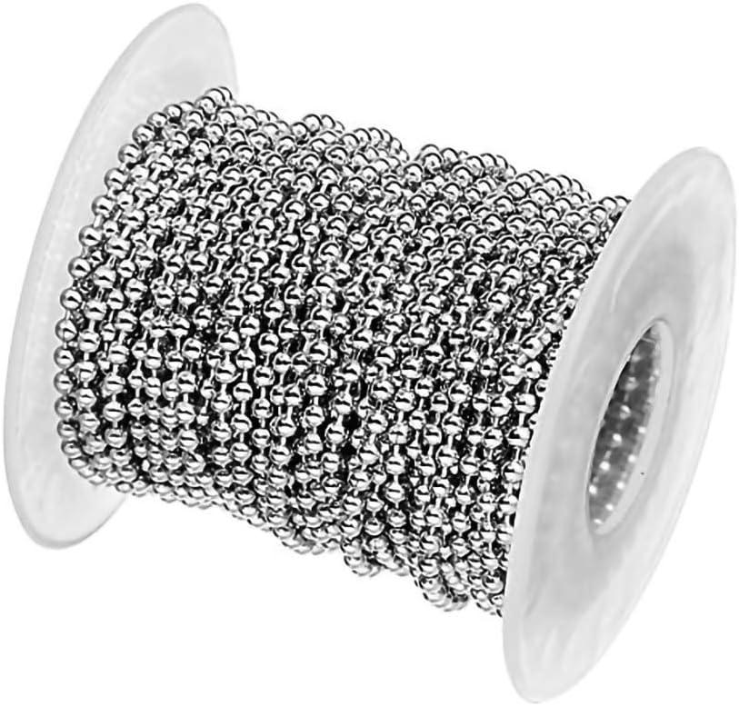 Stainless Steel Ball Chain Connectors, Stainless Steel Color, 7x3x2mm,  Hole: 1mm, Fit for 2mm ball chain