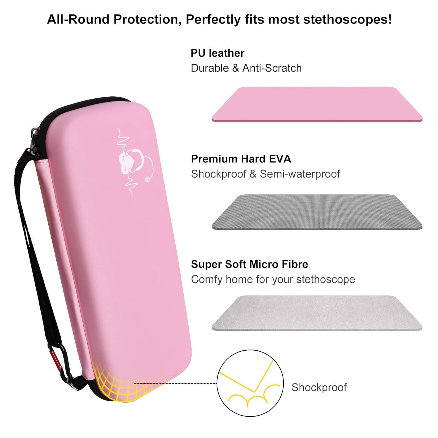 2023 NEW】Opoway Stethoscope Case For Nurses, Travel Case For Stethoscope  Littmann Classic Iii, Diagnosis Of Iv Cardiology, Acoustic Stethoscopes Of  Mdf, Space For Nurse Accessories Pink Case Only 