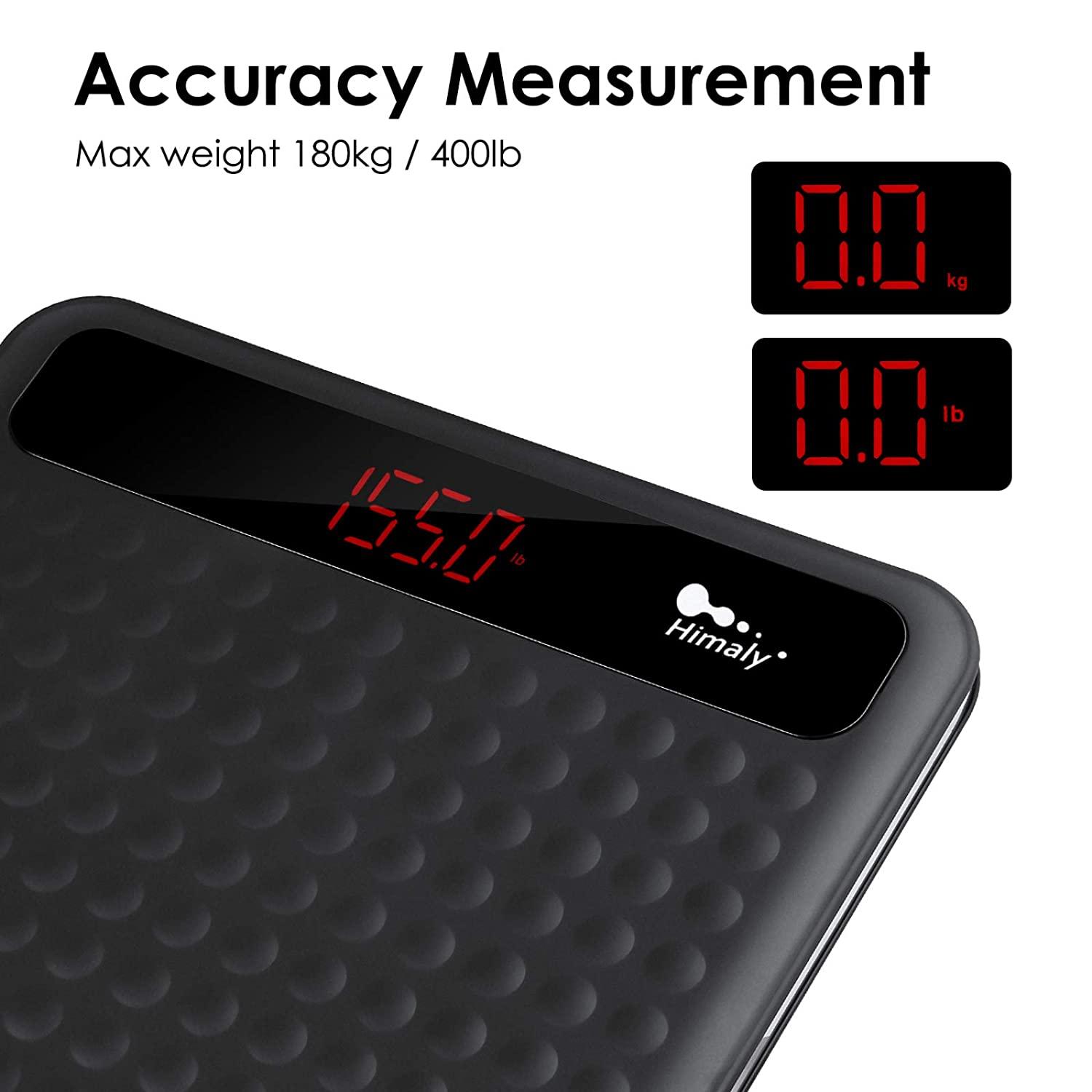 himaly Digital Body Weight Scale Bathroom Scale, Step-On Technology High  Precision Measurements Scales with Large Non Slip Silicone Platform and LCD
