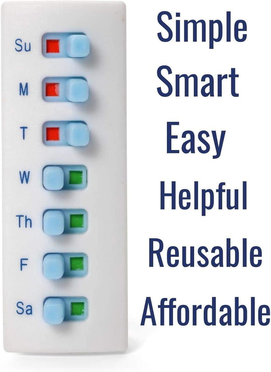 Pill Reminder 10Pack,Pill Tracker(Slide left to right),Reusable Medication  Tracker on bottle,Easy to use Medicine Reminder,3 times a day 7 days a week  Convenient Medicine Reminder For Home - Buy Online - 511933749
