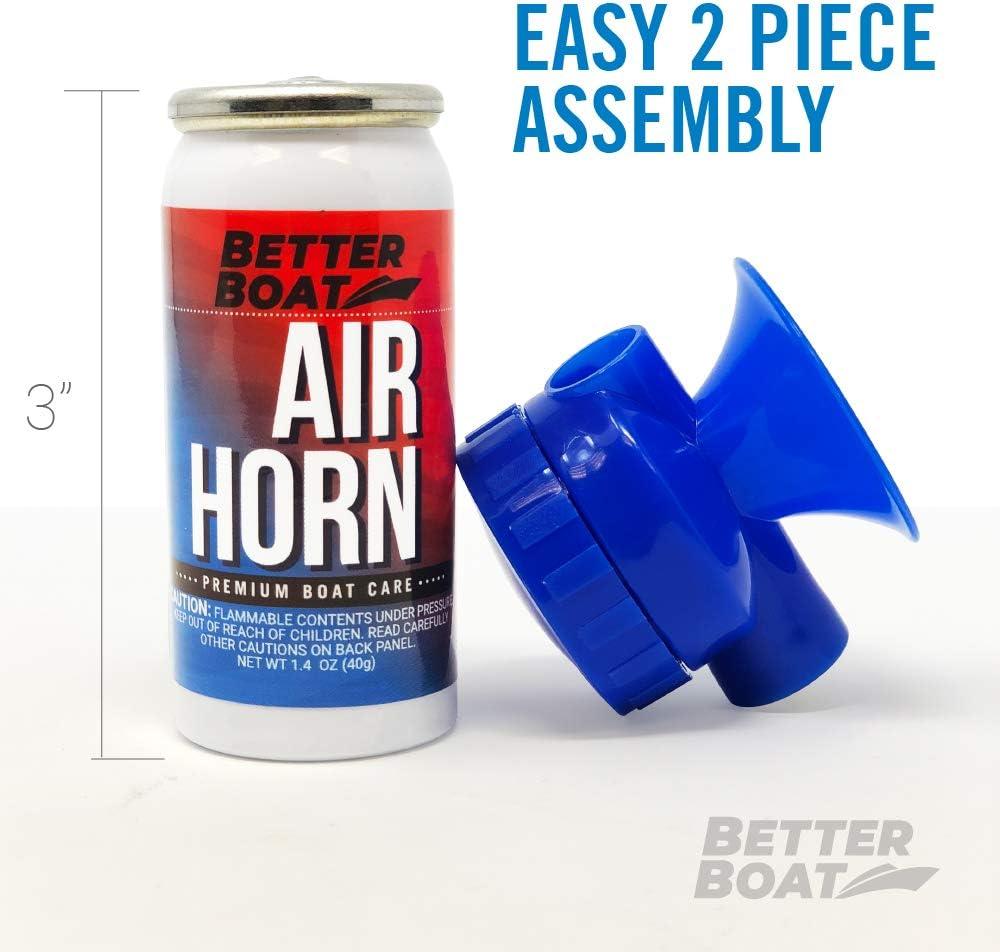  Air Horn Can for Boating & Safety Very Loud Canned Boat  Accessories Hand Held Fog Mini Marine Air Horn for Boat Can and Blow Horn  or Small Compressed Horn Refills 1.4oz 