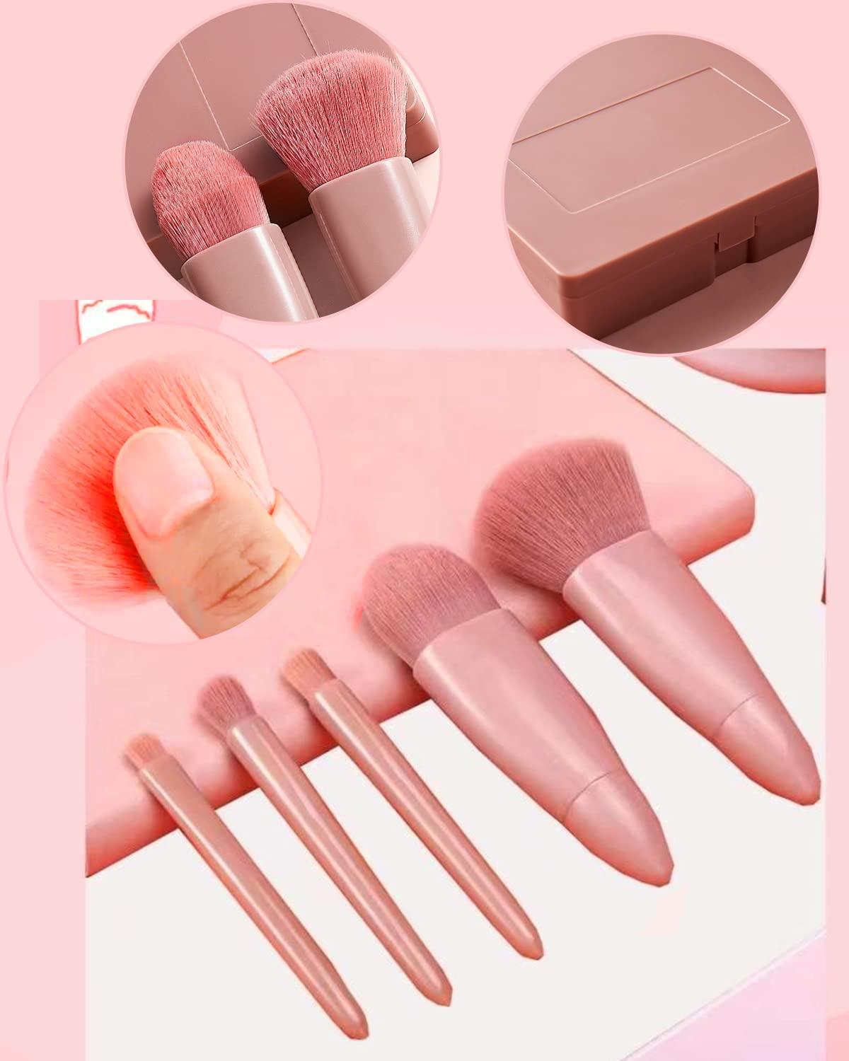 Golbylicc Travel Size Makeup Brushes Set Mini Makeup Brushes, Small  Complete Function Cosmetic Brushes Kit with Case and Mirror Perfect for On  The Go