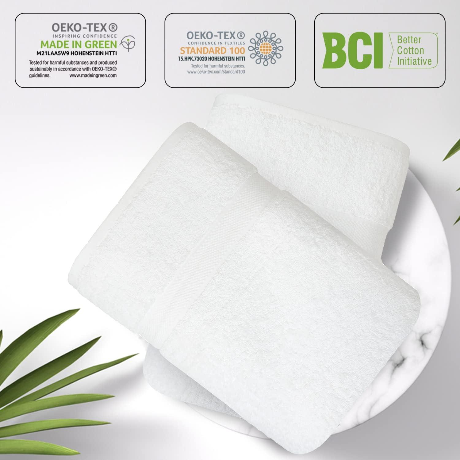 2 Pack Premium 100% Cotton Oversized Bath Sheet 35x70 Soft Absorbent Towel  Set