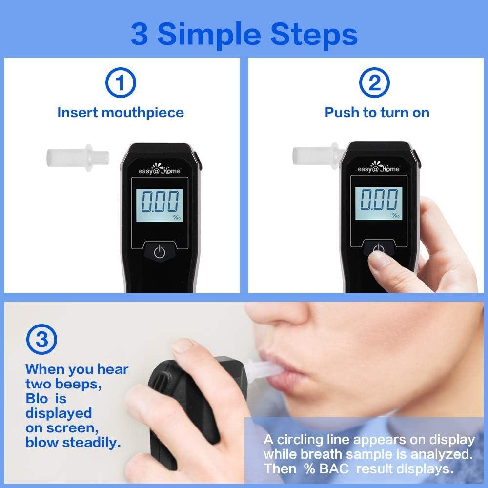 Easy@Home Breathalyzer, Professional-Grade Portable Fuel Cell Breath A