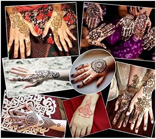 XMASIR Xmsir 20 Sheets Henna Tattoo Kit Stencil for Hand, India | Ubuy