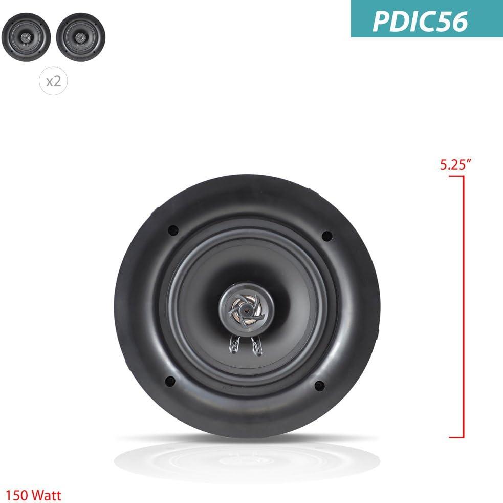 Pyle 5.25'' In-Wall/In-Ceiling Dual Speakers (Pair) - 2-Way Woofer