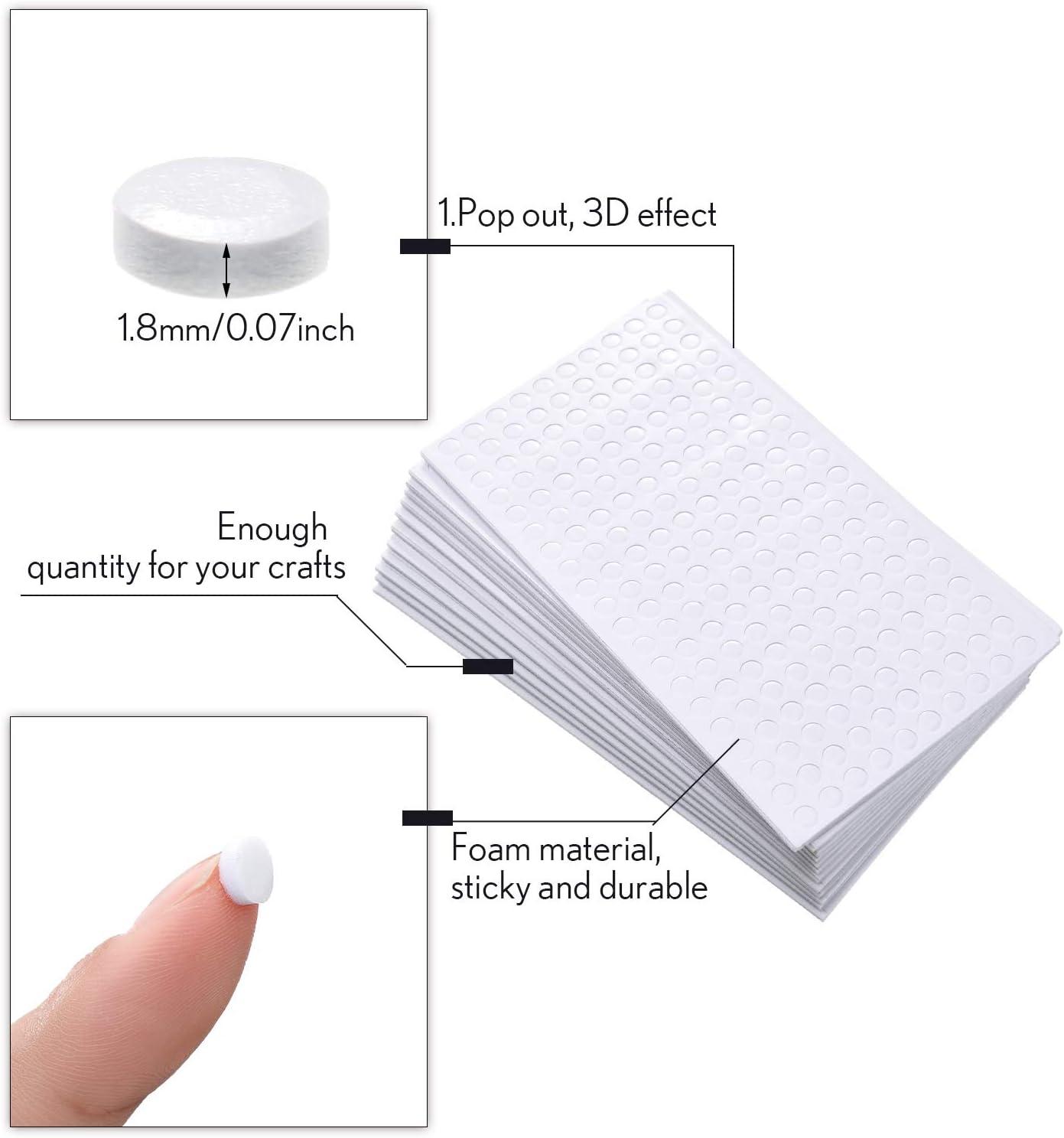 Foam Mounting Dots Double Sided Adhesive 1/2 Diameter 100 Dots Per Package