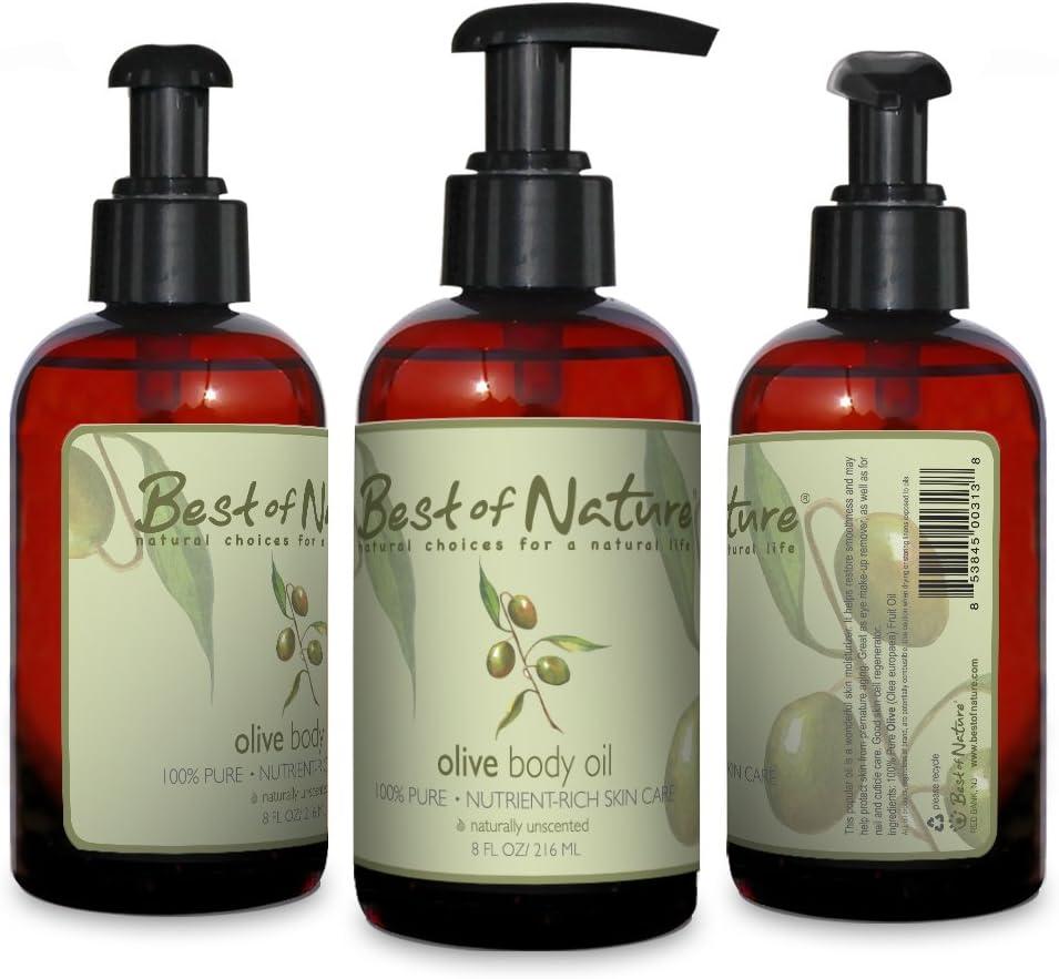  Best of Nature 100% Pure Olive Massage & Body Oil (8 oz) :  Beauty & Personal Care