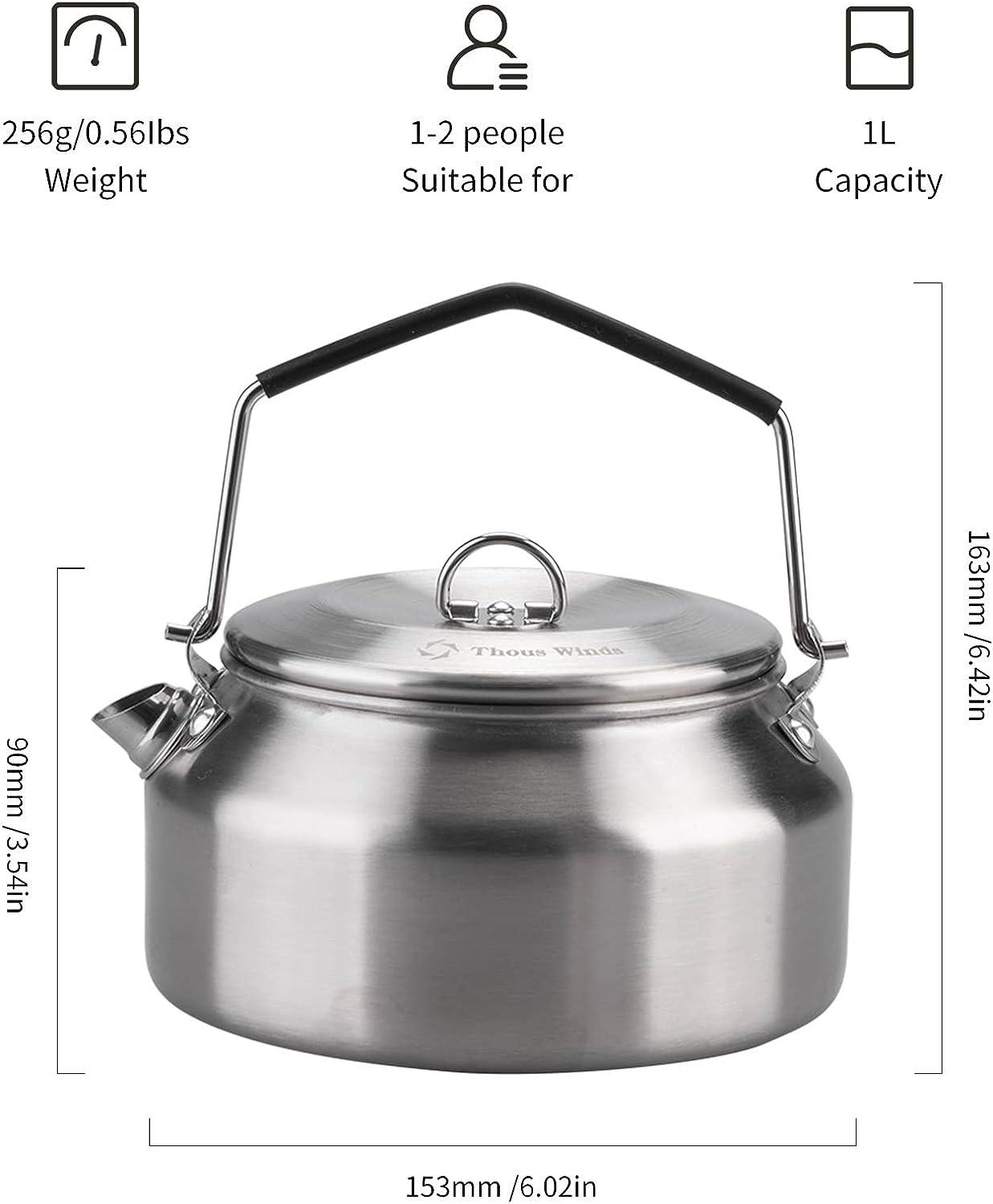 Outdoor Durable Stainless Steel Backpacking Camping Kettle Coffee