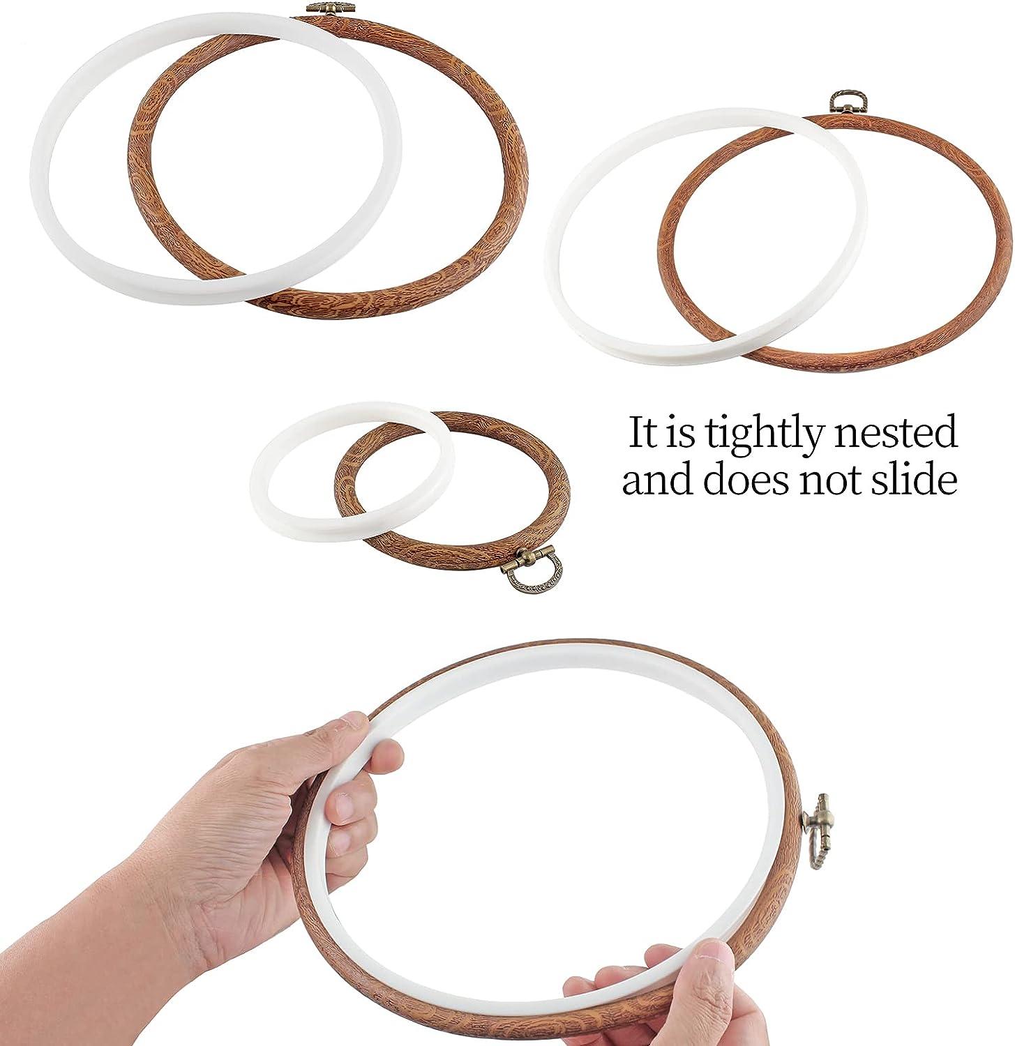 Wooden Embroidery Hoop Ring Frame w/ Plastic Key Pack of 6 Pieces – Asian  Hobby Crafts