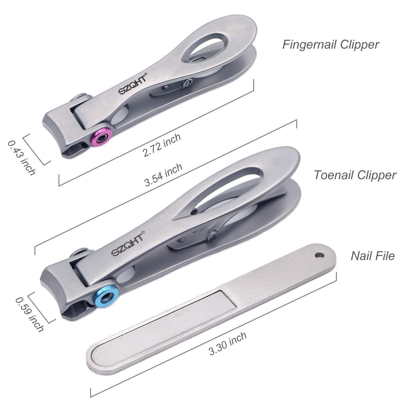 Ultra Wide Jaw Opening Toenail Clippers Nail Clippers for Thick Nails Cutter  for Ingrown Manicure Set,pedicure Kit,men & Women 