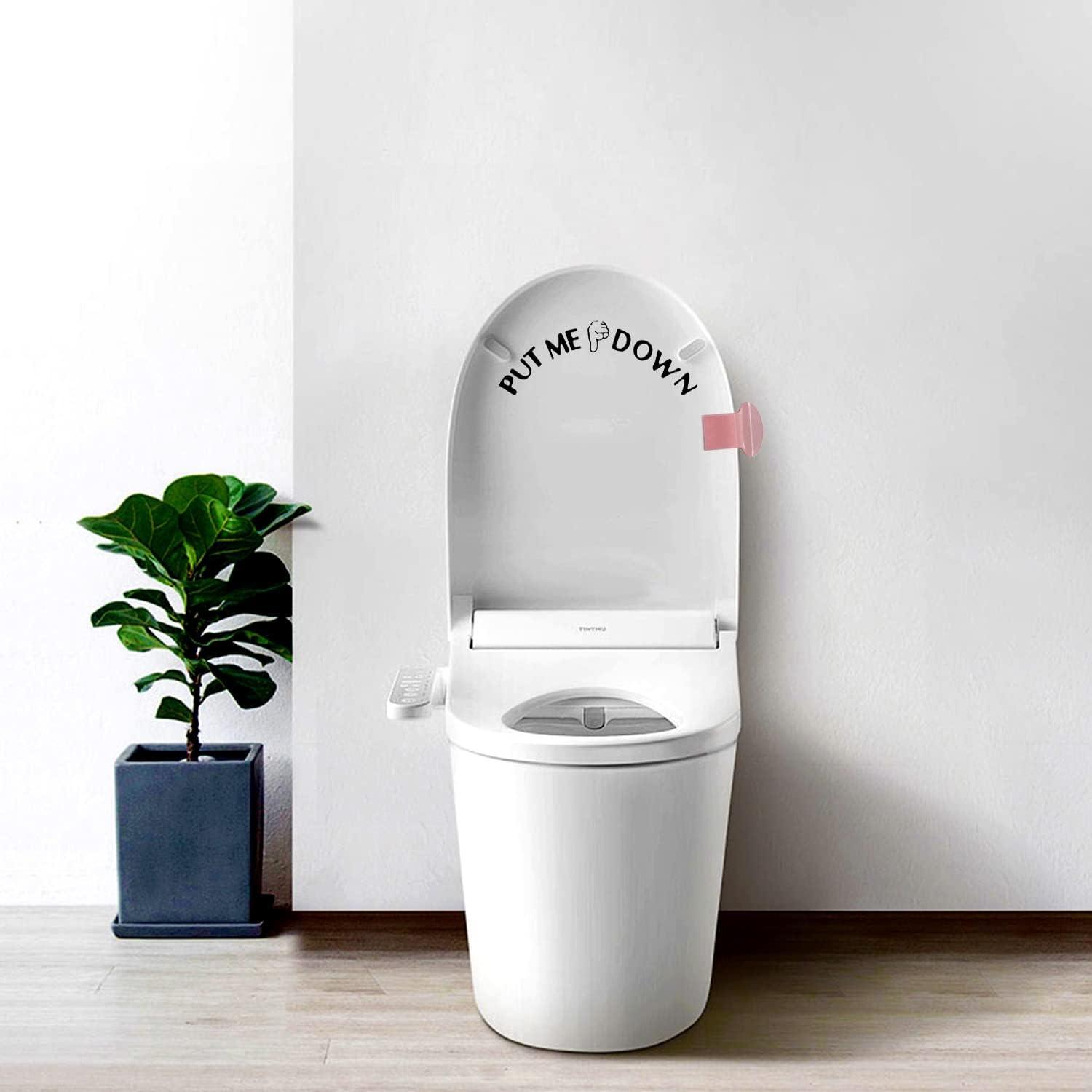 3 Pcs Toilet Seat Lifter Handle Avoid Touching Seat Cover Lifter and 10 Pcs Funny  Toilet Seat Stickers Decals for Bathroom, Home, Travel, Office and Hotel