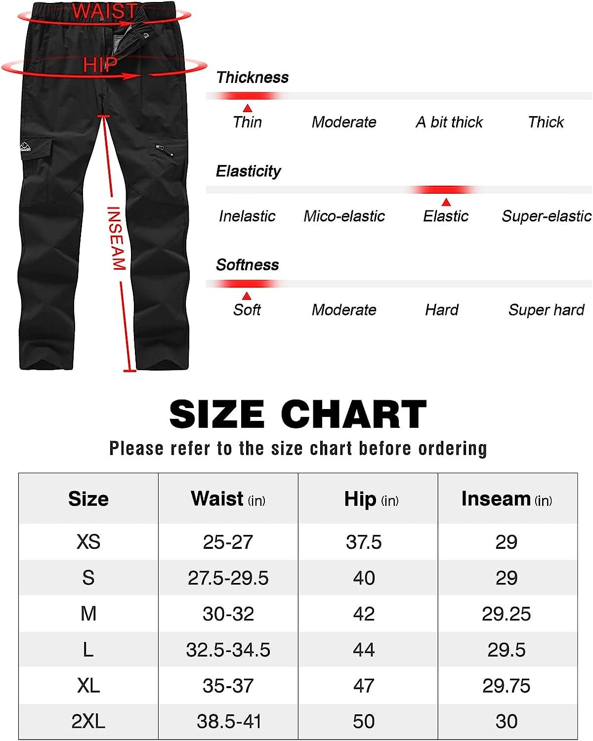 Rdruko Men's Winter Hiking Pants Waterproof Fleece Lined Ski Snow Softshell  Work Pants with Pockets : : Clothing, Shoes & Accessories