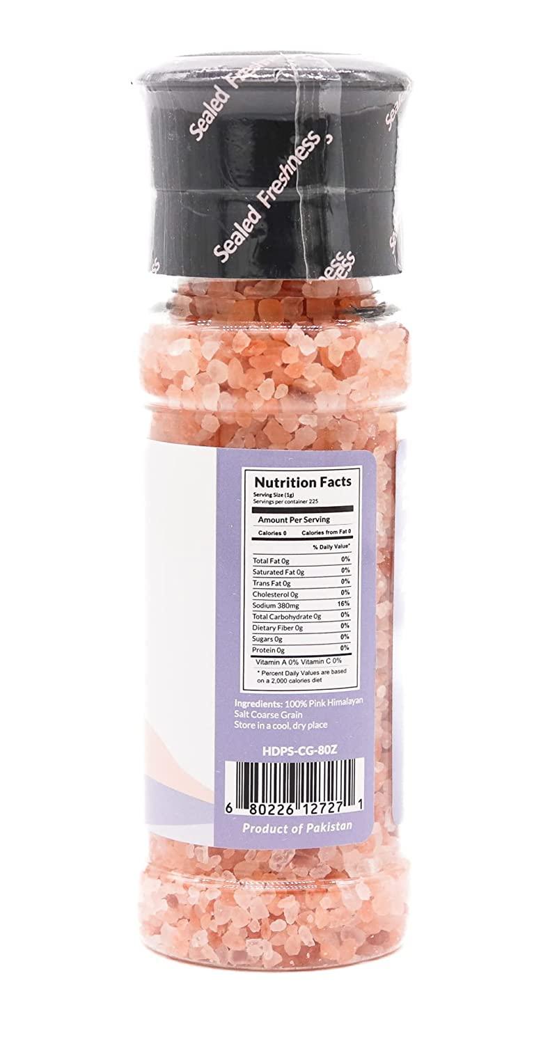 Himalayan Secrets Natural Pink Cooking Salt in Refillable Grinder - 8 oz  Healthy Unrefined Coarse Salt Packed with Minerals - Kosher Certified