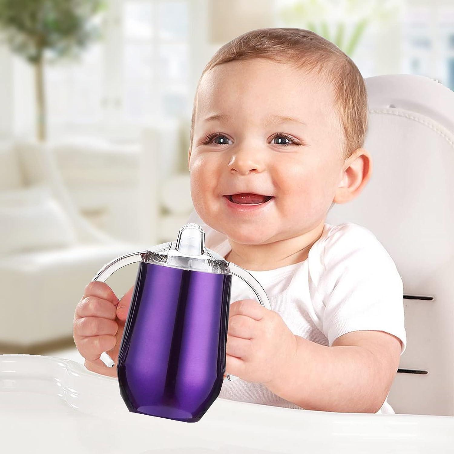 Stainless Steel Sippy Cup Double Vacuum Insulation Mug Toddler Baby Bottle