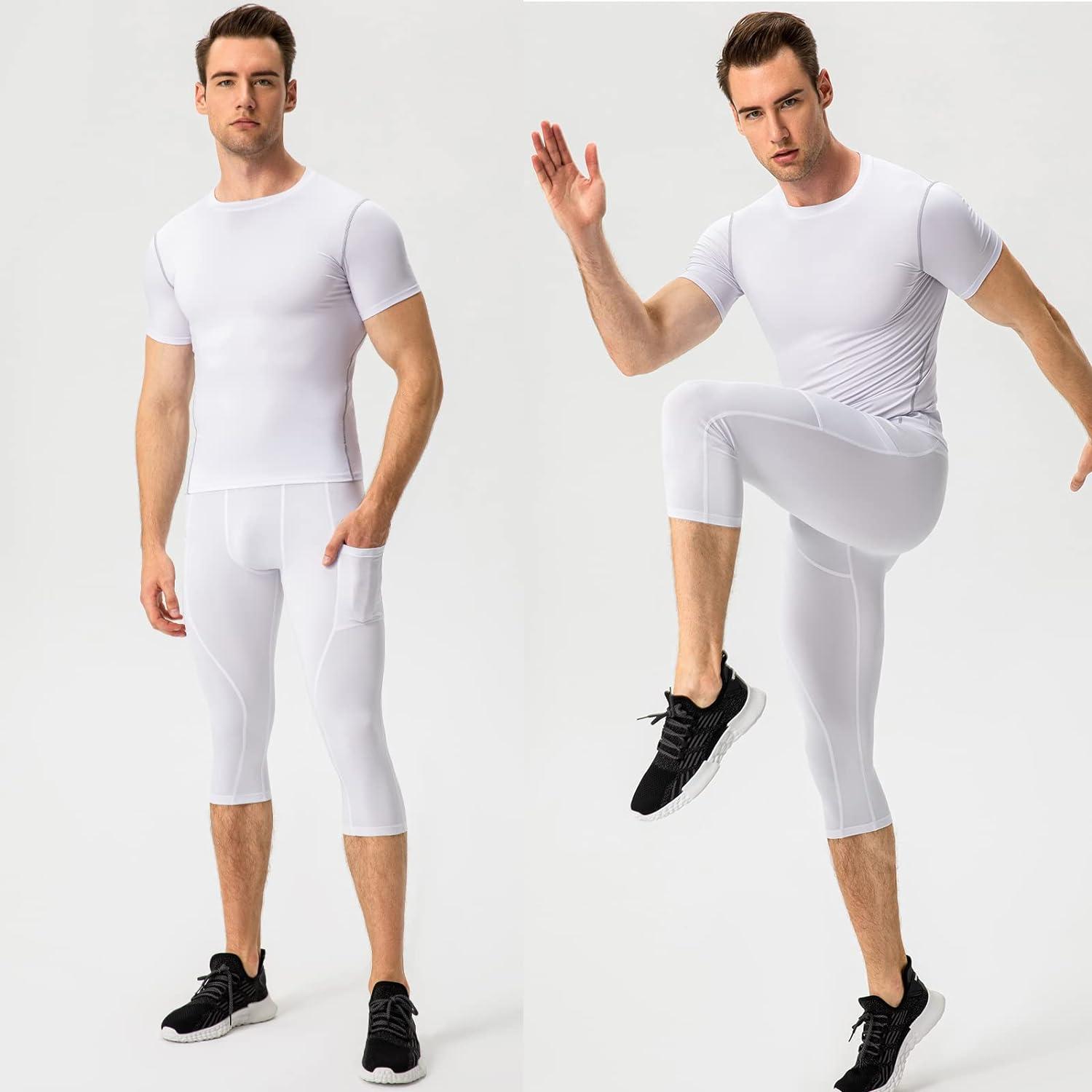 SPVISE Compression Pants Men Gym Leggings Workout Running Tights