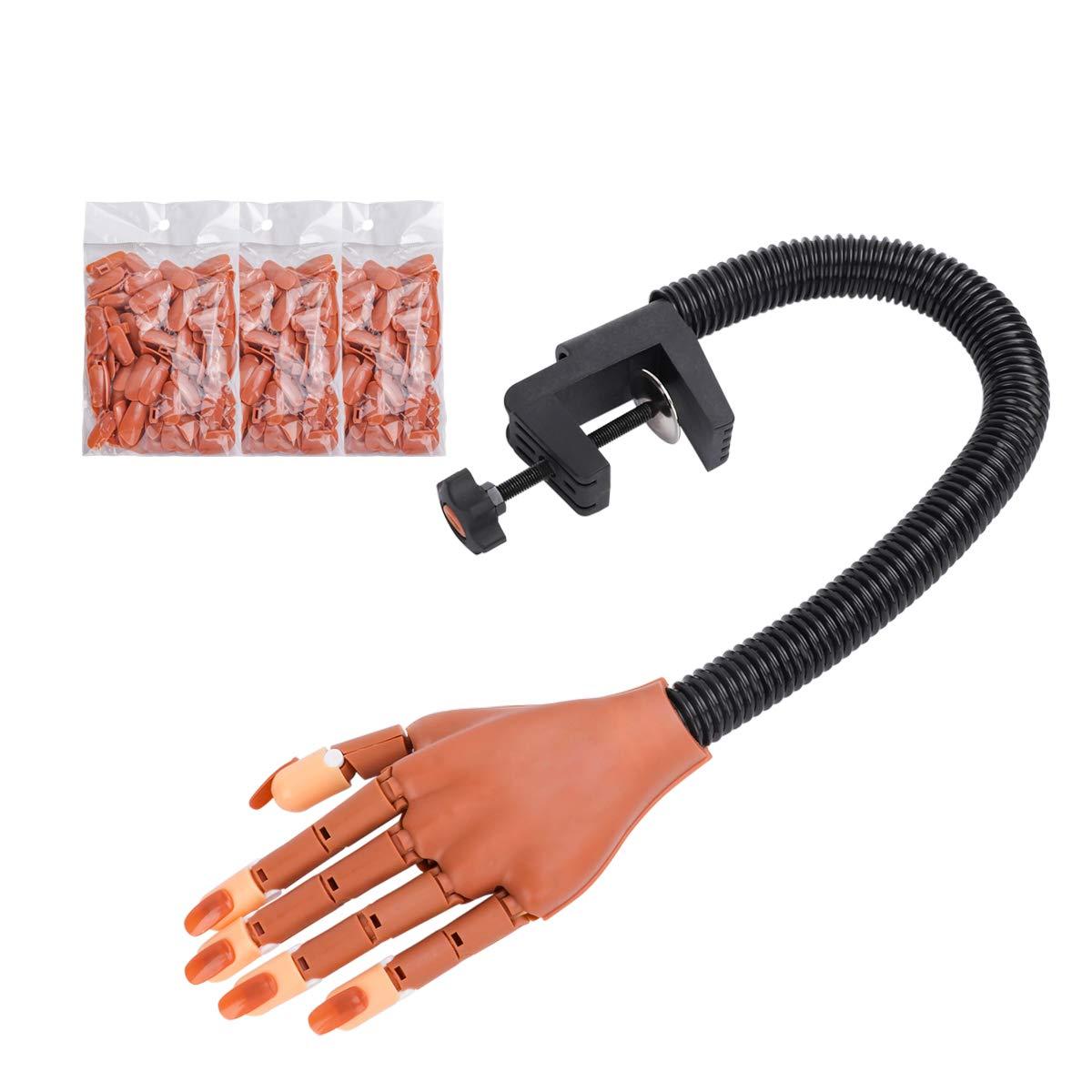 Sunrain Nail Practice Hand Compatible With Acrylic Nails-flexible Nail  Training Hand Kit, Fake Mannequin Model Training Hand With 300 Pcs Nail  Tips, N