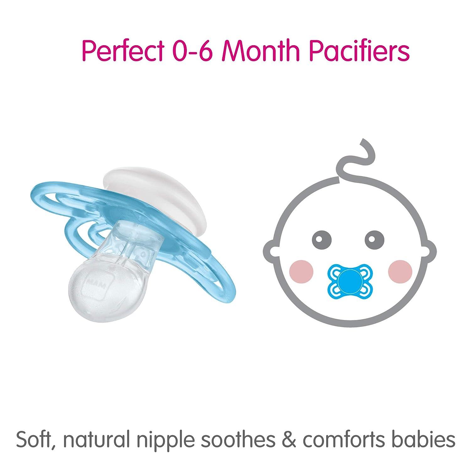 MAM Perfect Night Baby Pacifier Patented Nipple Glows in the Dark