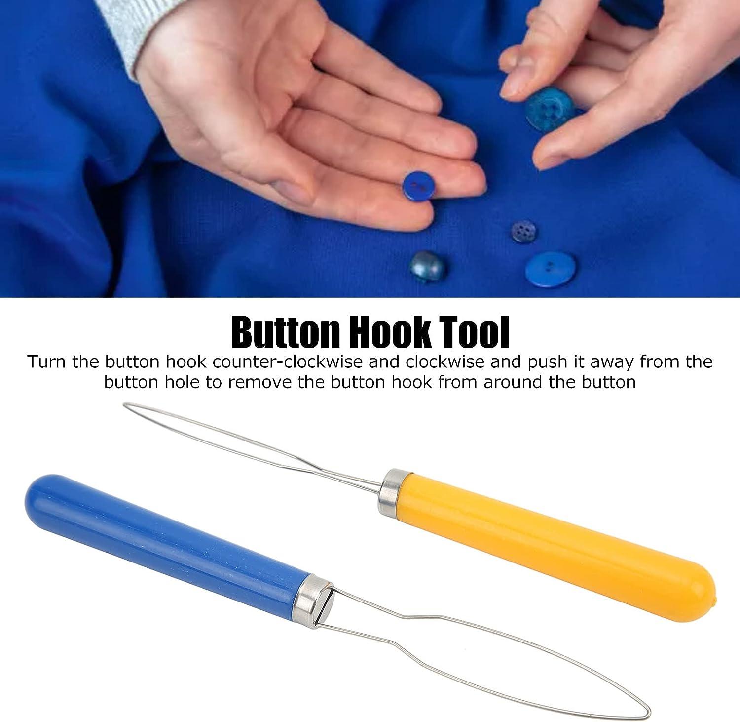 Button Hook Helper, 2Pcs Button Aid Aids for Buttoning Shirts Hook Easily  But