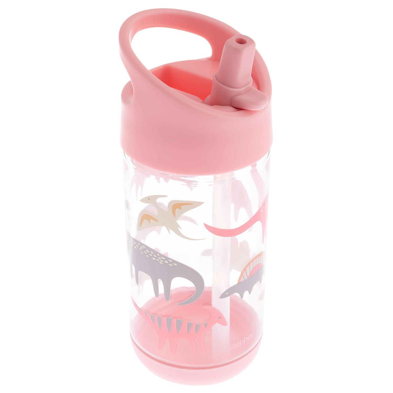 Pink glitter cow print kids flip top water bottle – Happy at Home