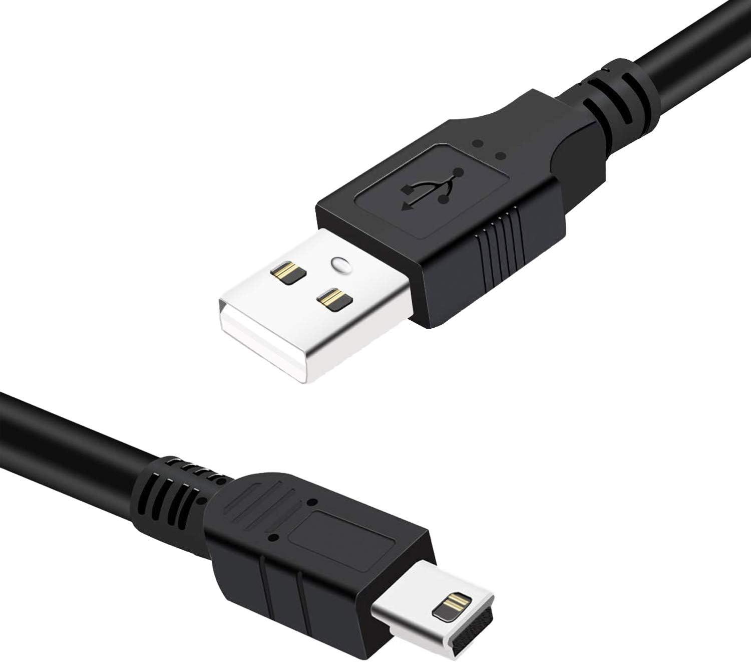 Câble Adaptateur Noir USB 2.0 Mâle Vers Mâle Mini B - 1M, Connecteur 5 Pin  pour GoPro 4, Manette PS3