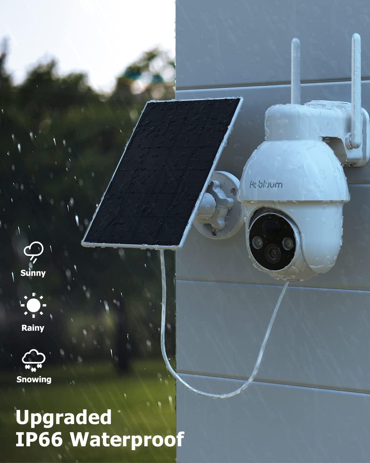 Rebluum Security Camera Wireless Outdoor, 2K Solar Security Camera