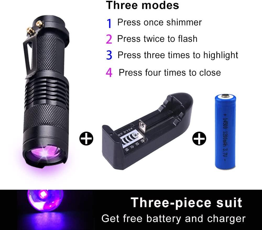 UV Flashlight Ultra Violet Torch Light Lamp DIY Epoxy Resin Cure Adhesive  Glue Jewelry Making Tools