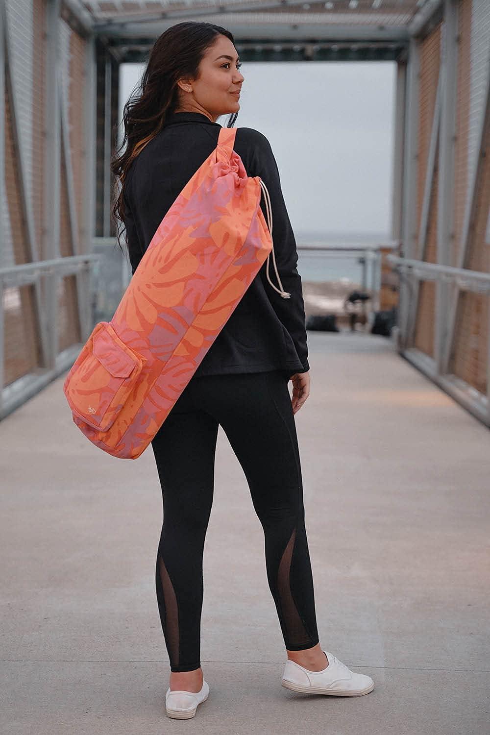 Extra large yoga mat carrier  Zipped pockets 