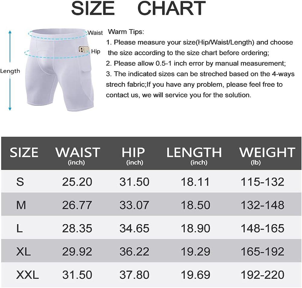  CARGFM Men's Compression Pants with Pockets Athletic Leggings  Running Basketball Tights Cycling Workout Base Layer Underwear : Clothing,  Shoes & Jewelry