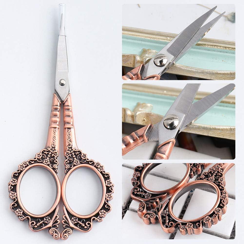 Embroidery Scissors, Vintage European Style Stainless Steel Precision  Scissor Carved Plum Scissors for DIY Tailor Craft Needlework Art Work(1)
