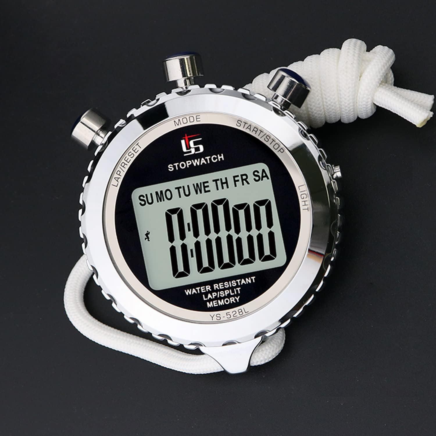 White Stop Clock Stopwatch, For Sports