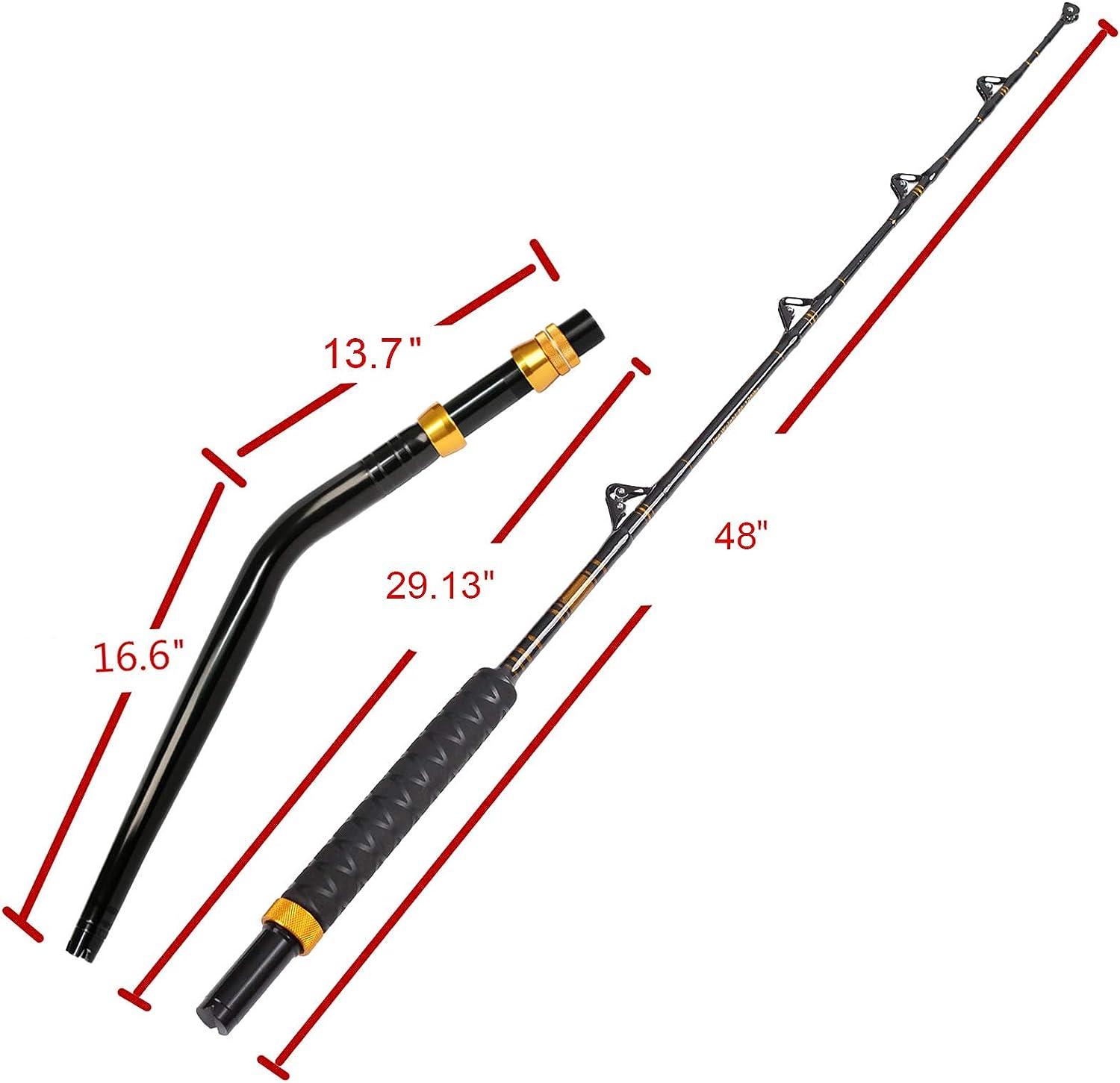  Bent Butt Fishing Rod 80-120lb 2-Piece Trolling Rod  Saltwater Offshore Rod Conventional Boat Fishing Pole