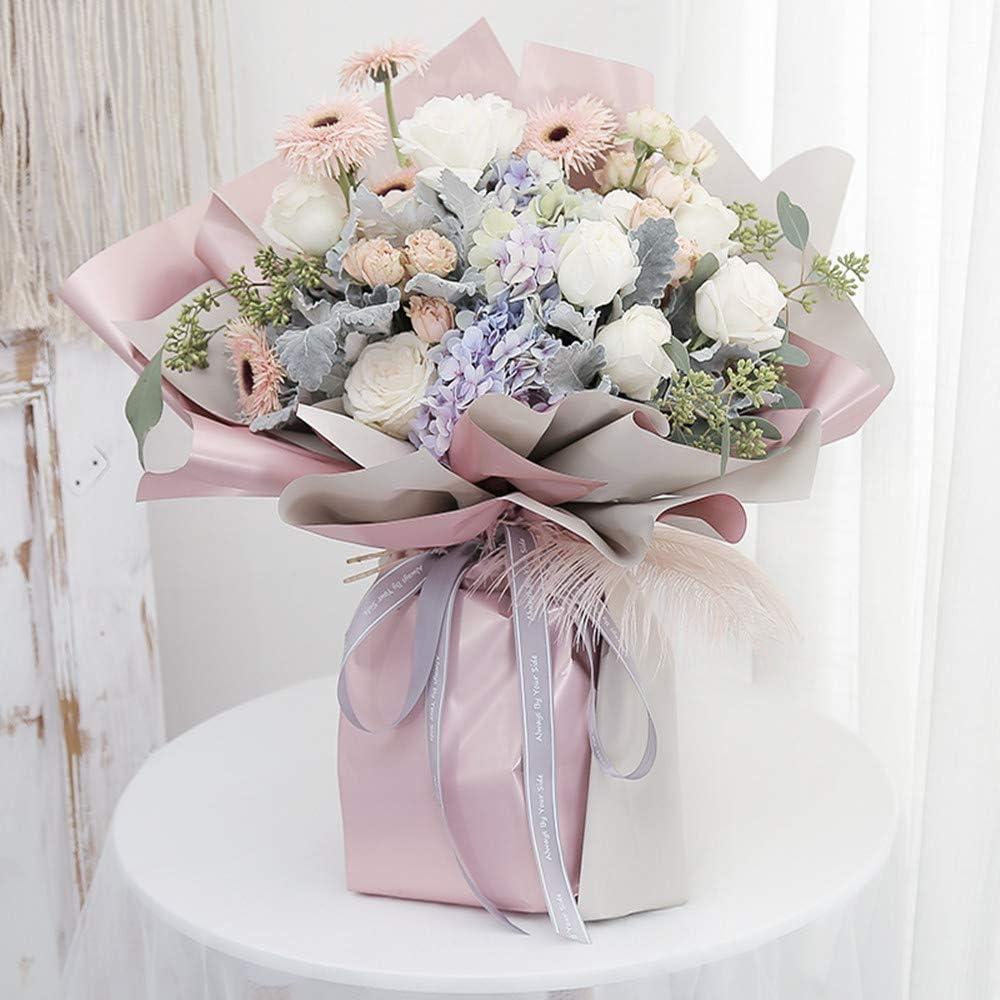 BBJ WRAPS Korean Style Flower Wrapping Paper Floral Bouquet Gift Packaging  Supplies Multi Colors 20 Counts (D Blue)
