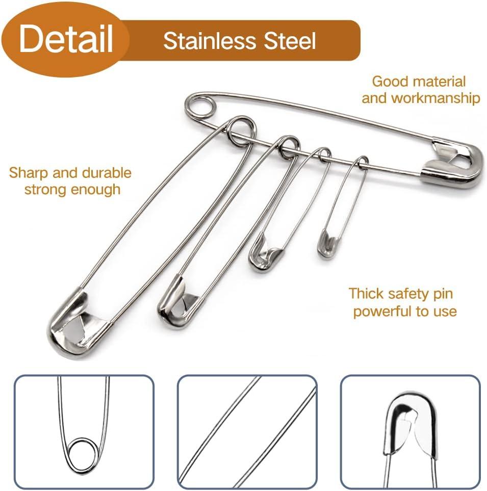 Tkiaea 3 Inches Large Safety Pins Pack of 50 Big Heavy Duty Safety