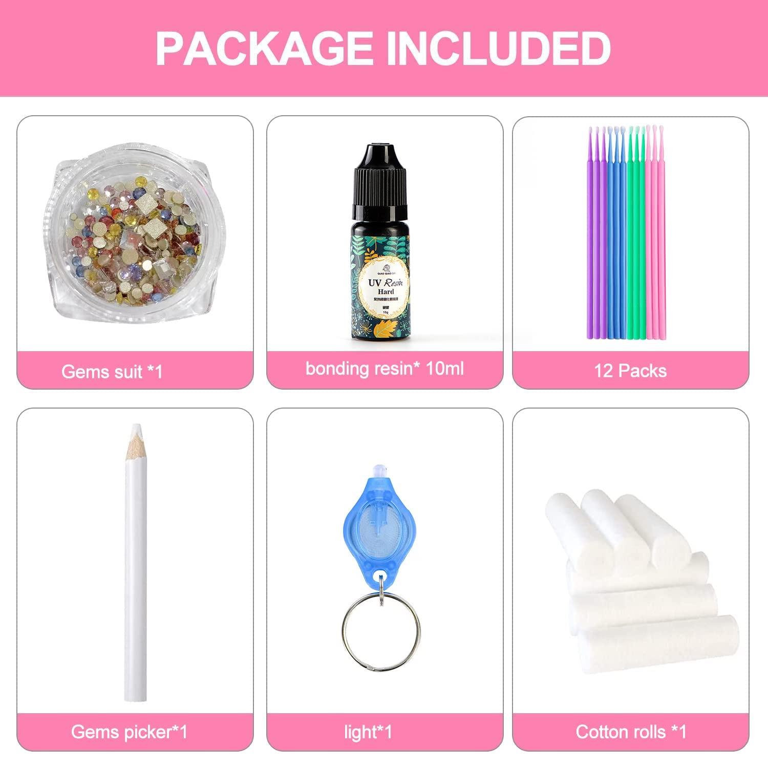 Tooth Gems Kit For Teeth With Teeth Gems And Tooth Gem Glue,Dental Curing  Light,Crystal Gems,These Are DIY Tooth Gems Crystals Starter Essential  Teeth Jewelry Kits