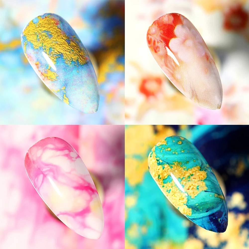 Marble Nail Foil Transfer Sticker, 10 Rolls Marble Stone Nail Foils  Colorful Blooming Print Nail Art Foil Wraps Decals DIY Nail Decoration for  Women Girls 