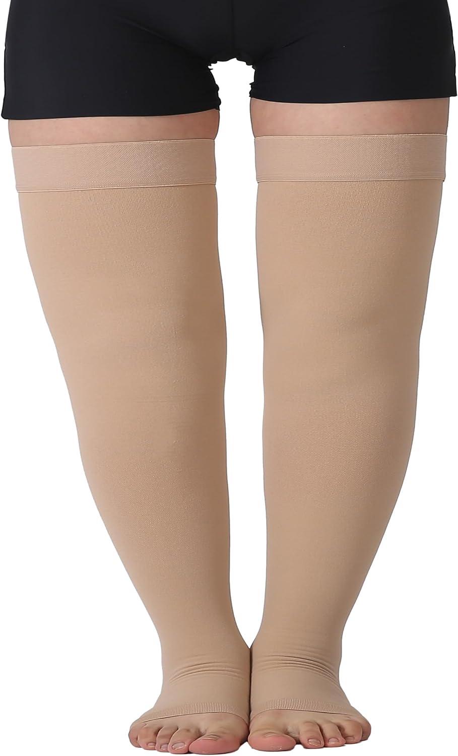 Compression Socks, 20-30 mmHg Graduated Knee-Hi Compression Stockings for  Unisex, Open Toe, Opaque, Support Hose for DVT, Pregnancy, Varicose Veins,  Relief Shin Splints, Edema, Beige Small : : Clothing, Shoes &  Accessories