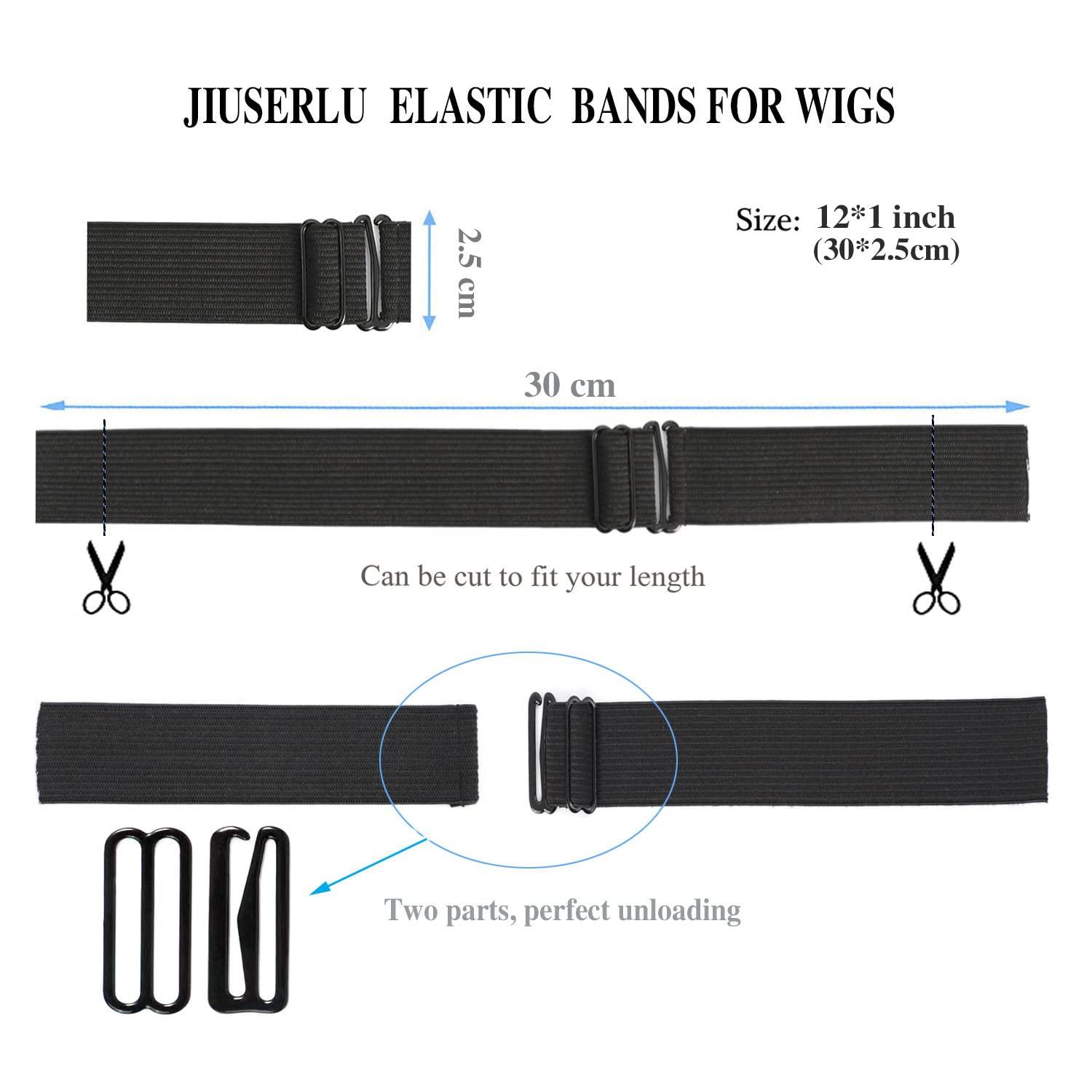 Adjustable Elastic Band For Wigs Removable Wig Straps For Making Wigs Non  Slip Elastic Band Around With Adjustable Buckle,Hooks