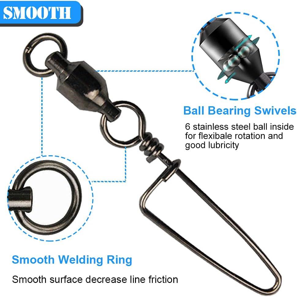 High Strength Stainless Steel Ball Bearing Swivels For Saltwater