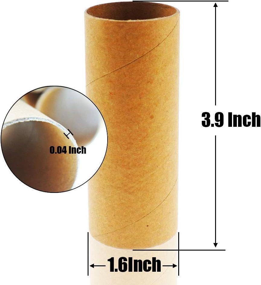 White Cardboard Tubes for Crafts, DIY Craft Paper Roll (1.6 x 3.9