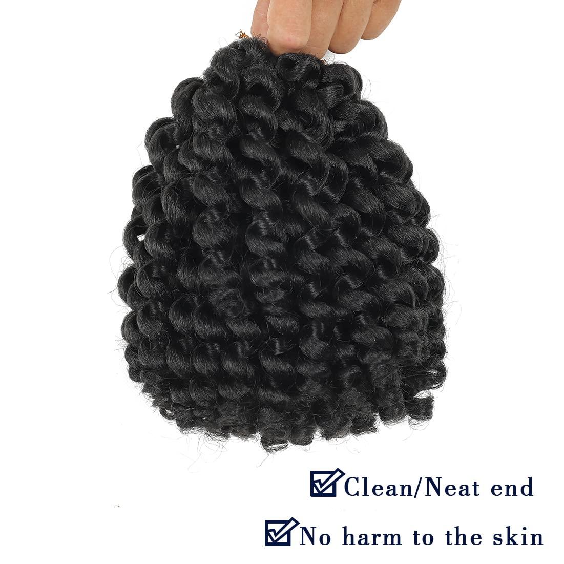 Wand Curl Crochet Hair 6  Jamaican Bounce Wavy Curly Pre-Looped