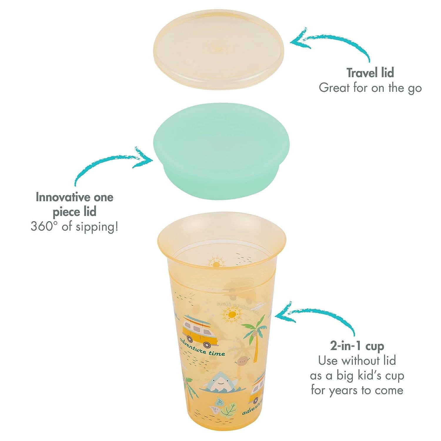  Frozen Sip Around Spoutless Cup - 2 Cups in 1 Spoutless for  360 Degrees of Sipping & Converts to Big Kid's Open Cup : Toys & Games