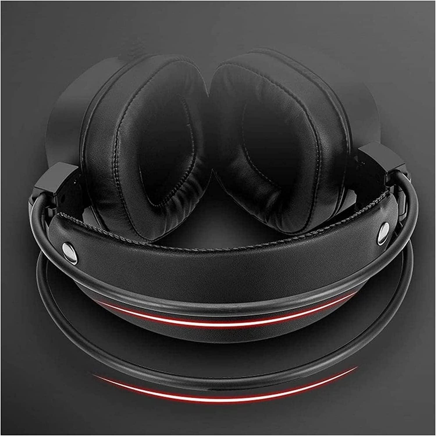 JYYBN Gaming Headset Sound Adjustable Bass Breathable Leatherette