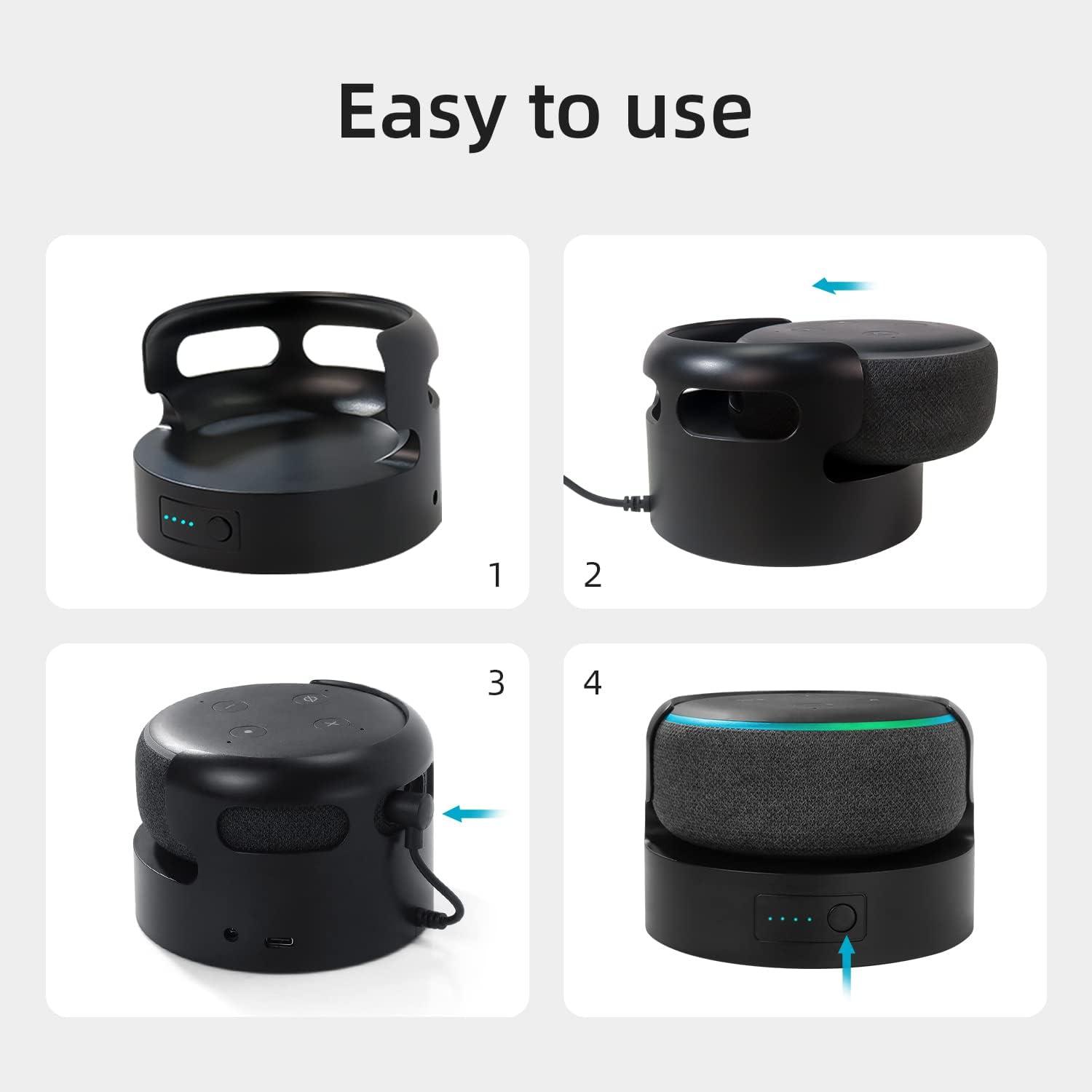 Blanou Echo Dot 3 Battery Base Portable Dot 3rd Gen Google Mini 2