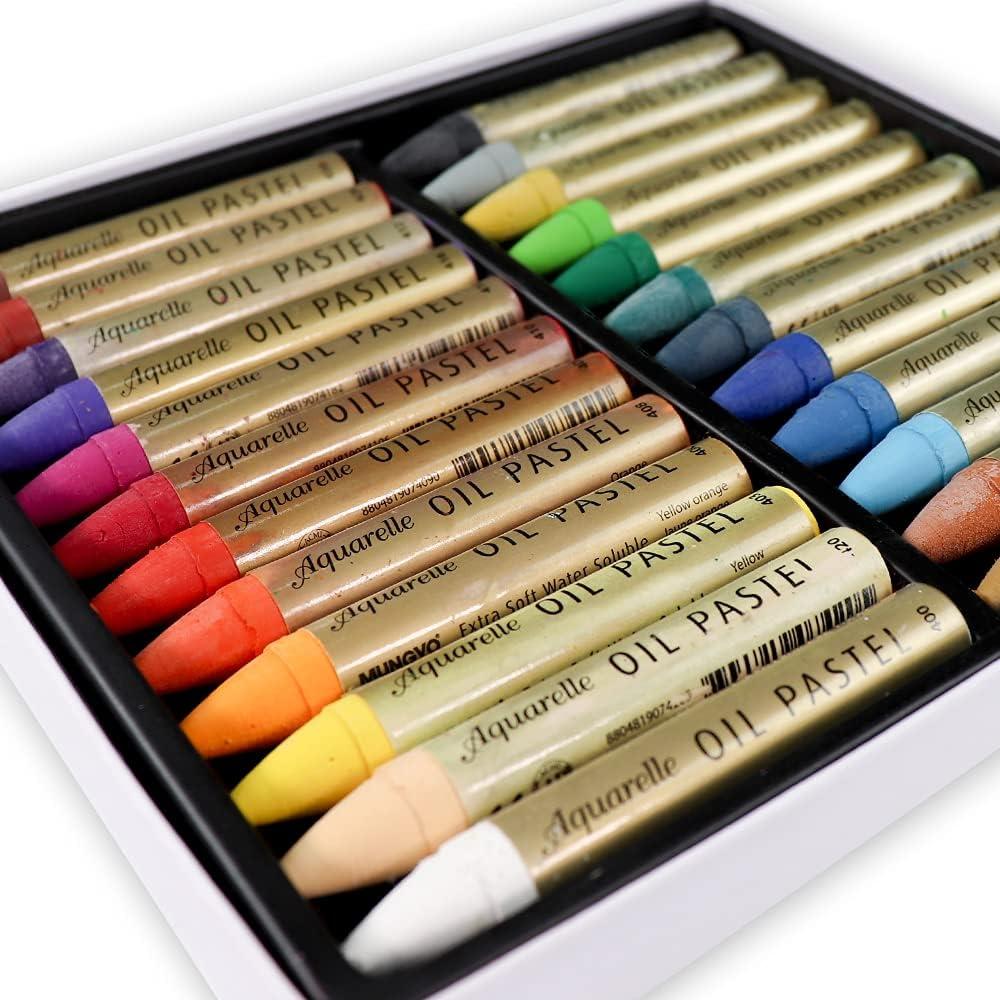 Colorful 1224P, Water Soluble Silky Crayons, 24 Colors, Multi