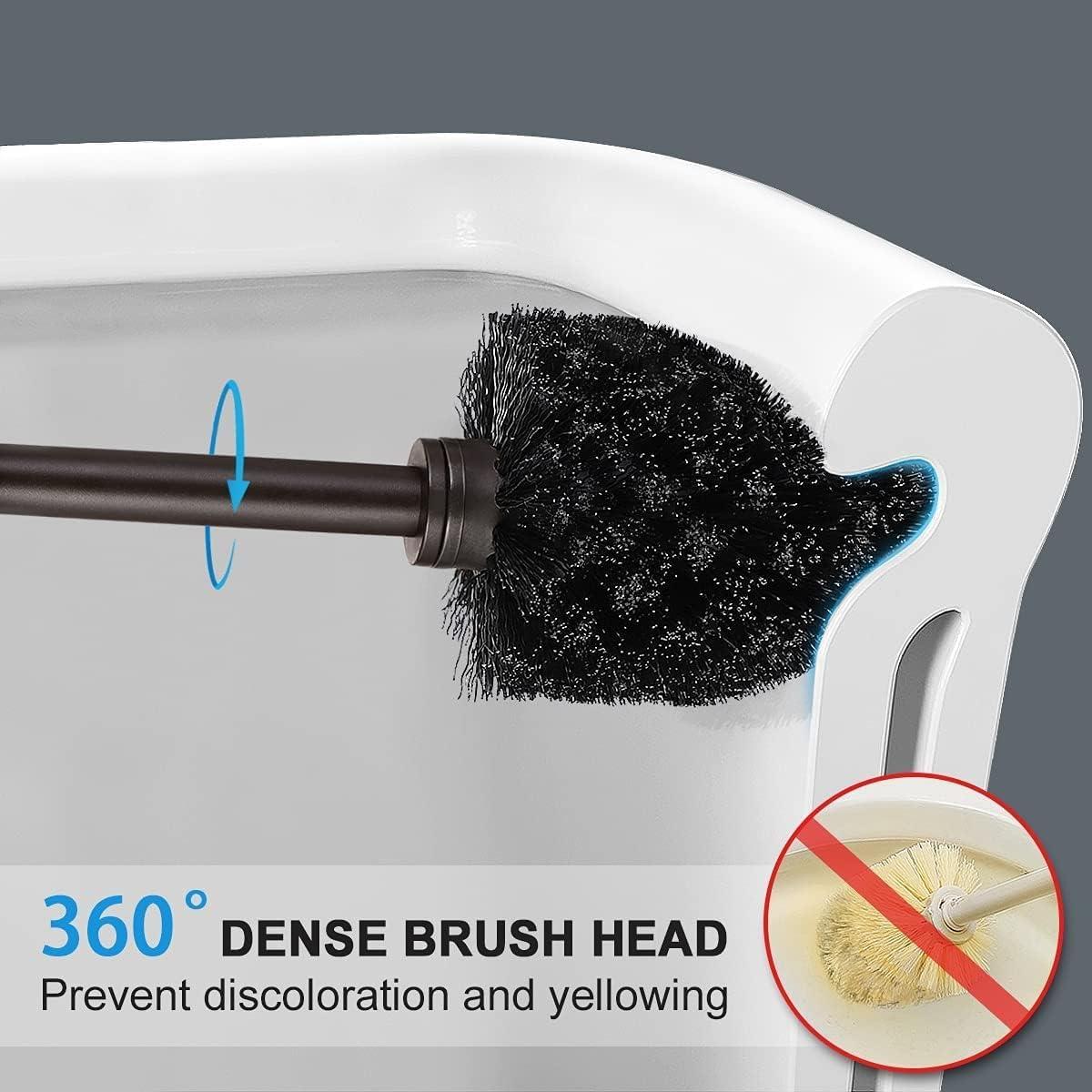 Toilet Bowl Cleaner Brush | Heavy Duty Cleaning Wand with Under The Rim  Scrubber, Non-Slip Handle, Storage Caddy | Bathroom Supplies